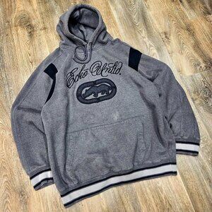 Ecko Unltd. Men's Black and Grey Hoodie
